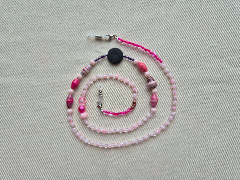 Accroche lunette - pink lady