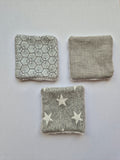 Lot de cotons - grey star